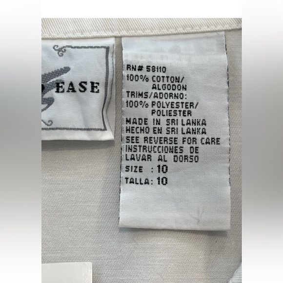 🆕Studio ease Y2K NWT ladies SZ 10 all cotton white sheath dress embroidered hem - Picture 11 of 16